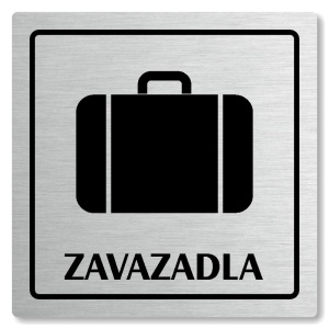 Zavazadla, 80x80mm, stříbrná, Arizona